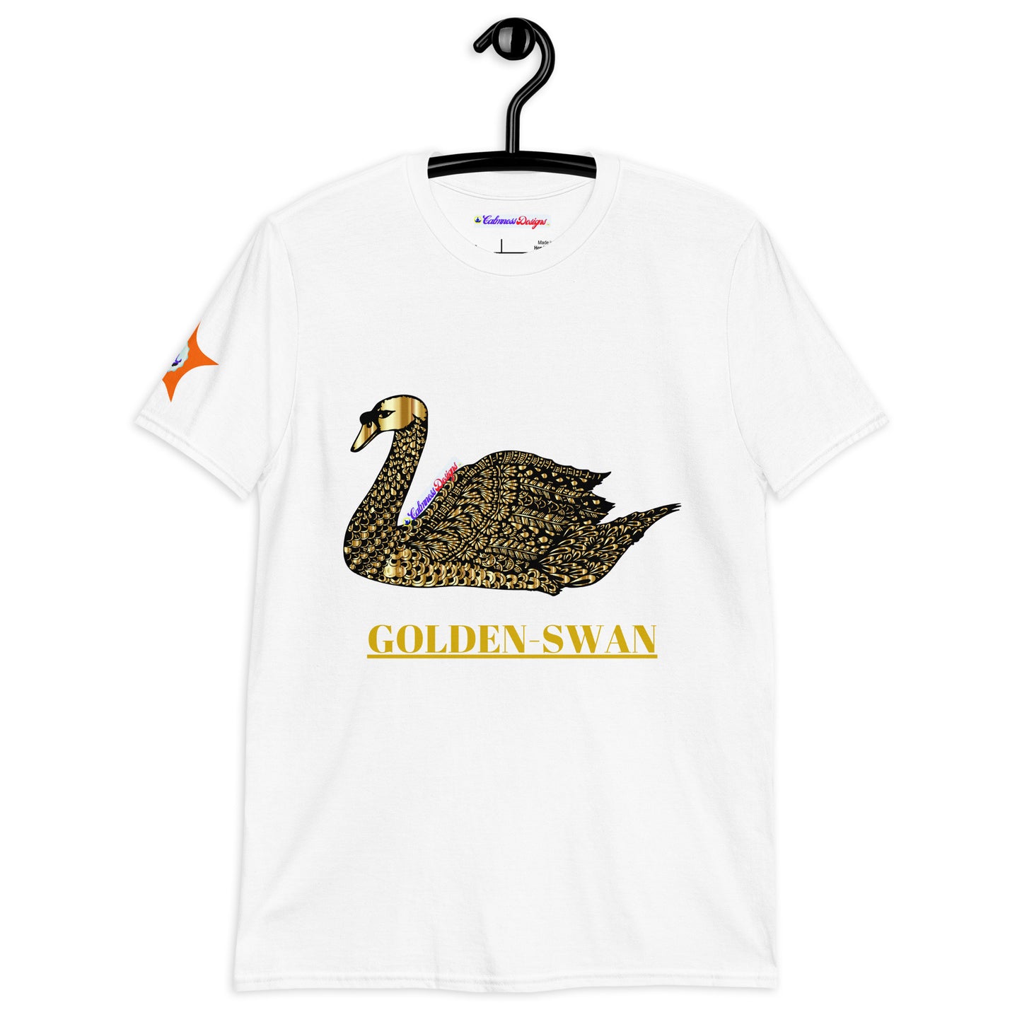 GOLDEN-SWAN, CALMNESS DESIGNS,  Creative Designer's, Short-Sleeve Unisex T-Shirt