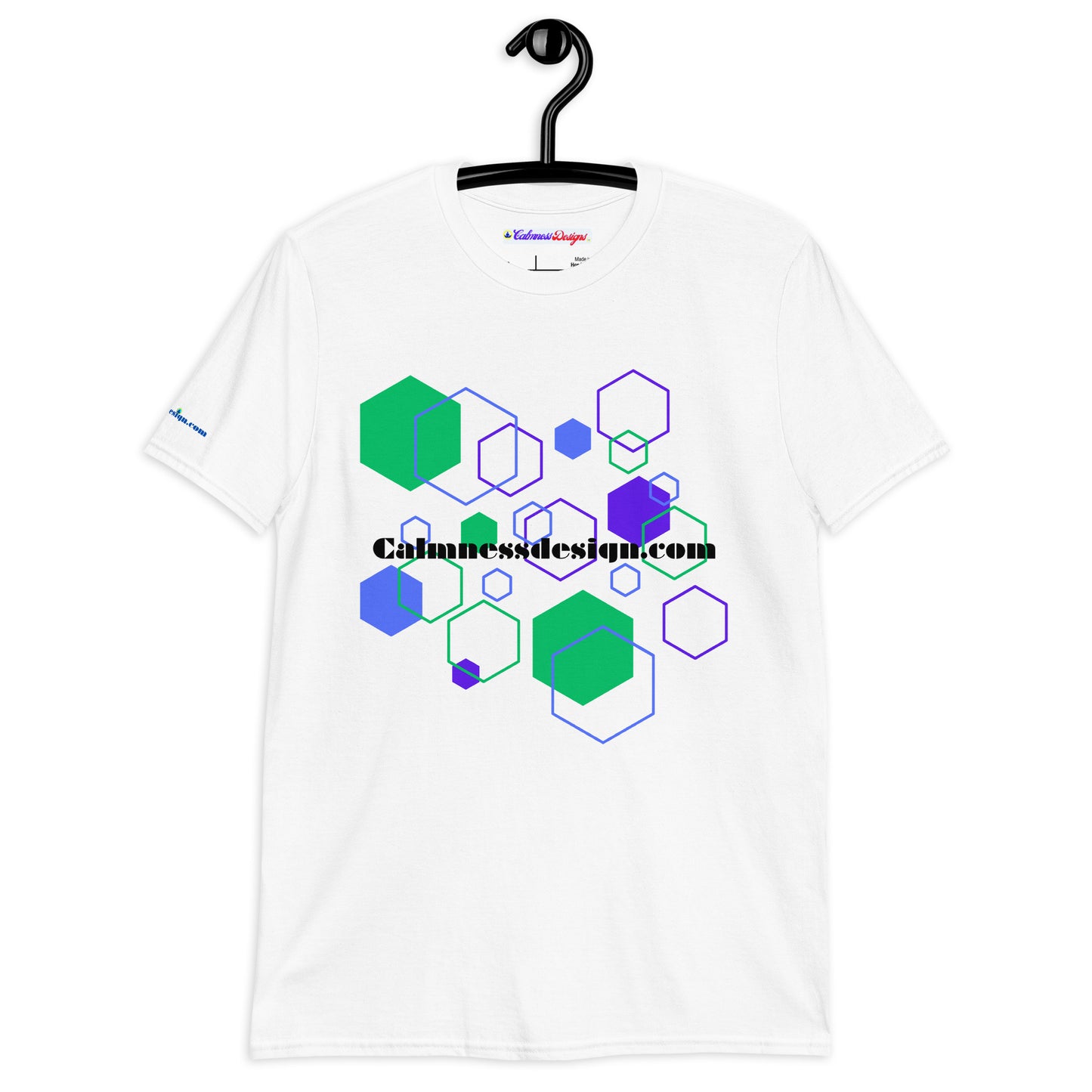 Hexagon Geometric Shapes, Calmnessdesign.COM Short-Sleeve Unisex T-Shirt