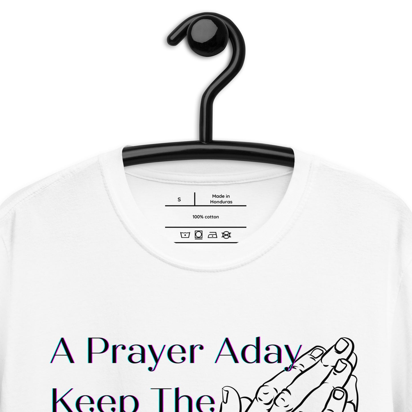 A pray  Day Keep the Devil Away Calmness Designs,  Short-Sleeve Unisex T-Shirt