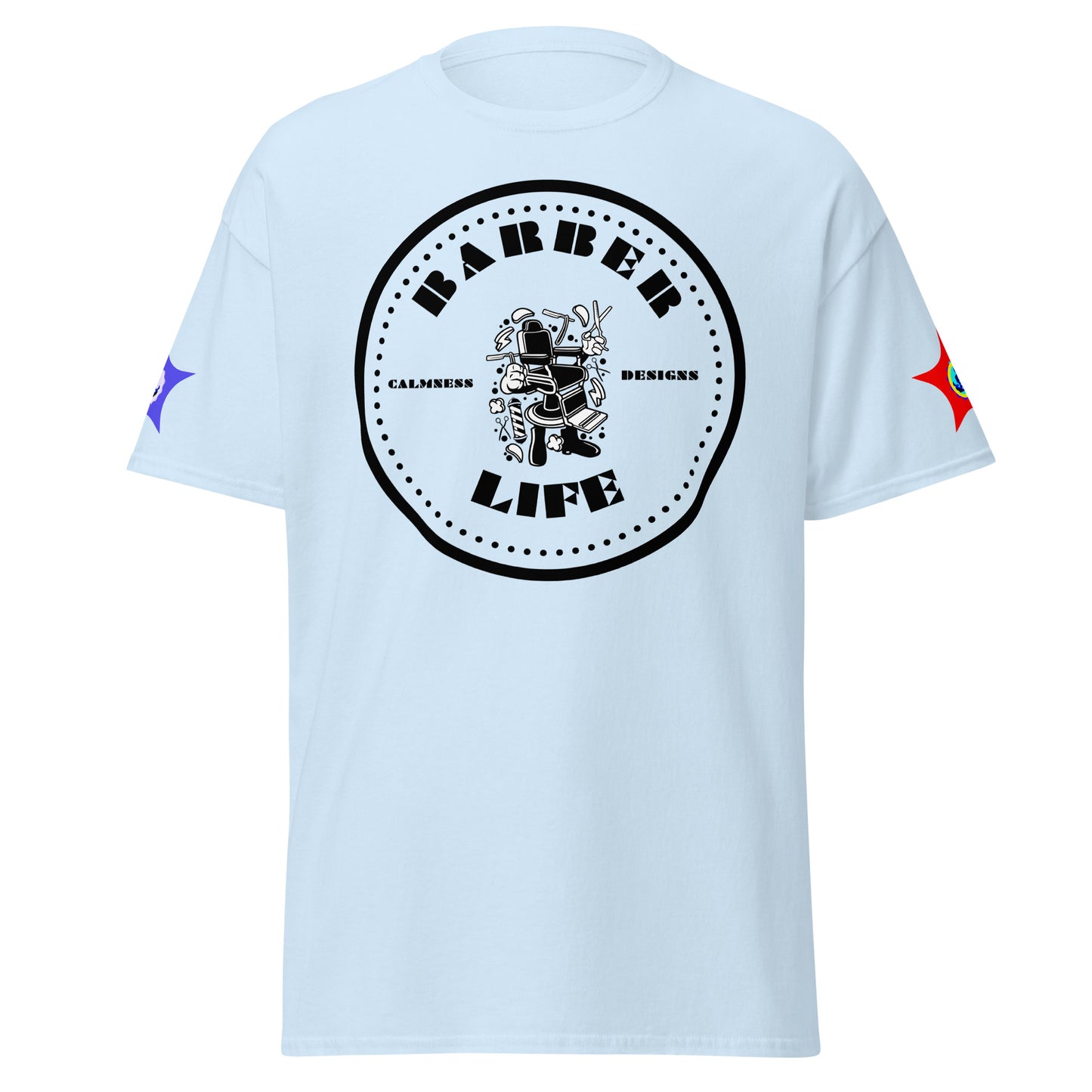 Minimalist Circle, Barber Life, Barber Chair, and Barbers Equipment's, CALMNESS DESIGNS,  Creative Designer's,  Unisex classic tee