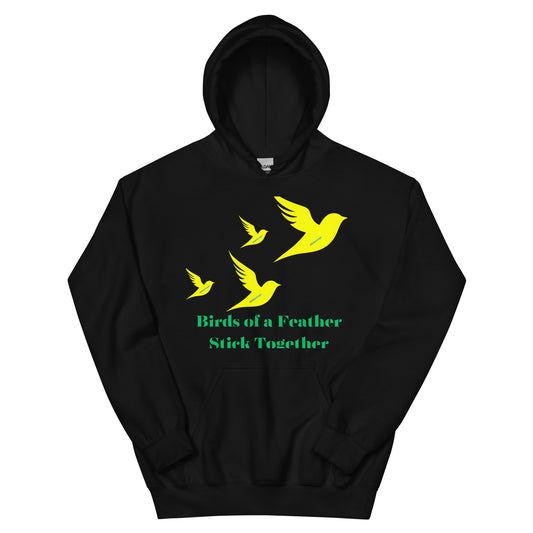 Birds of a Feather Stick Together, Flock of Birds Flying, Calmness Designs,  Unisex Hoodie