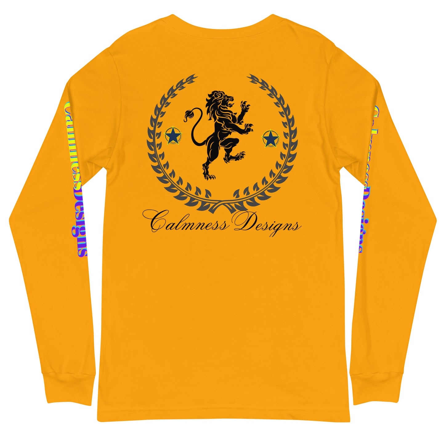 Coats of Arms, (C  D), Lions Crest Shield, Stars,  Calmness Designs,  Unisex Long Sleeve Tee