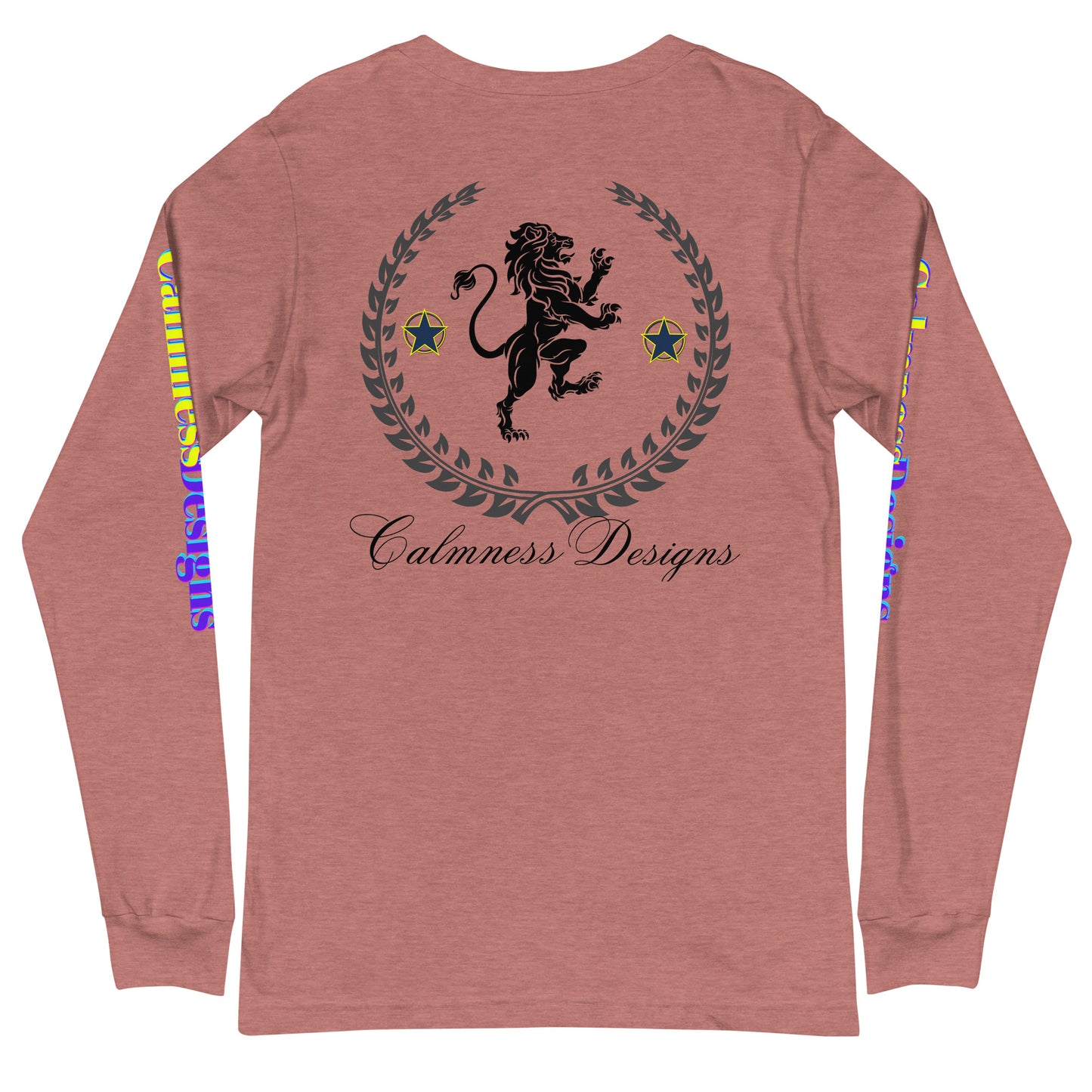 Coats of Arms, (C  D), Lions Crest Shield, Stars,  Calmness Designs,  Unisex Long Sleeve Tee