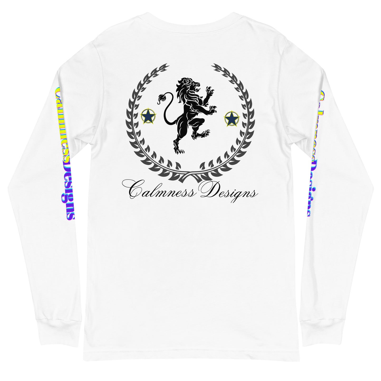 Coats of Arms, (C  D), Lions Crest Shield, Stars,  Calmness Designs,  Unisex Long Sleeve Tee