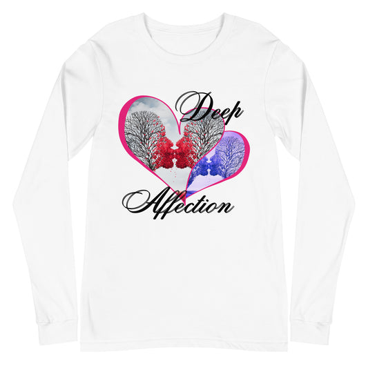 Love Therapy, Couple Kissing Hearts, Deep Affection, Calmness Designs  Unisex Long Sleeve Tee