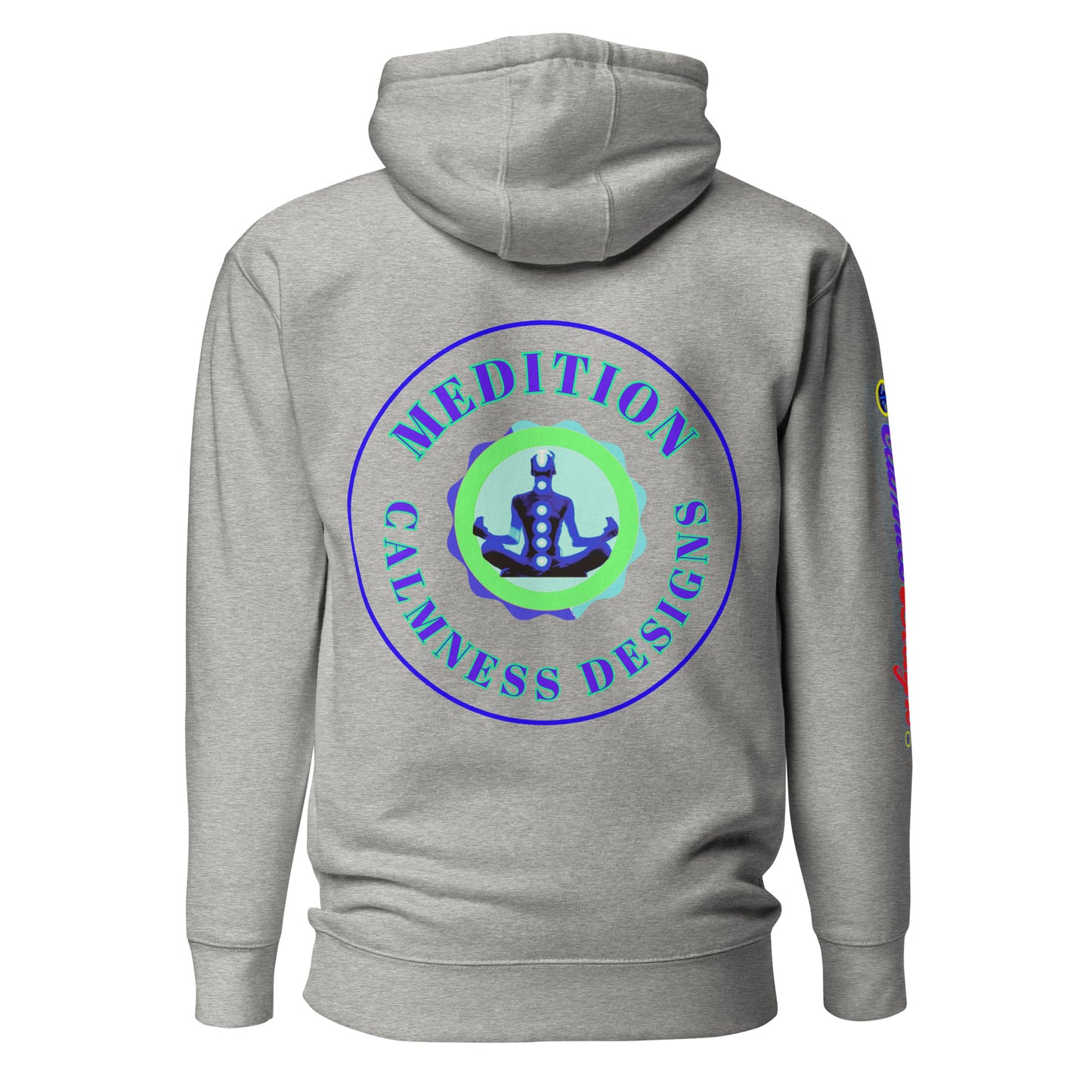 Retro Circle, MEDITION, CALMNESS DESIGNS LOGO,  Creative Designer's,  Unisex Hoodie