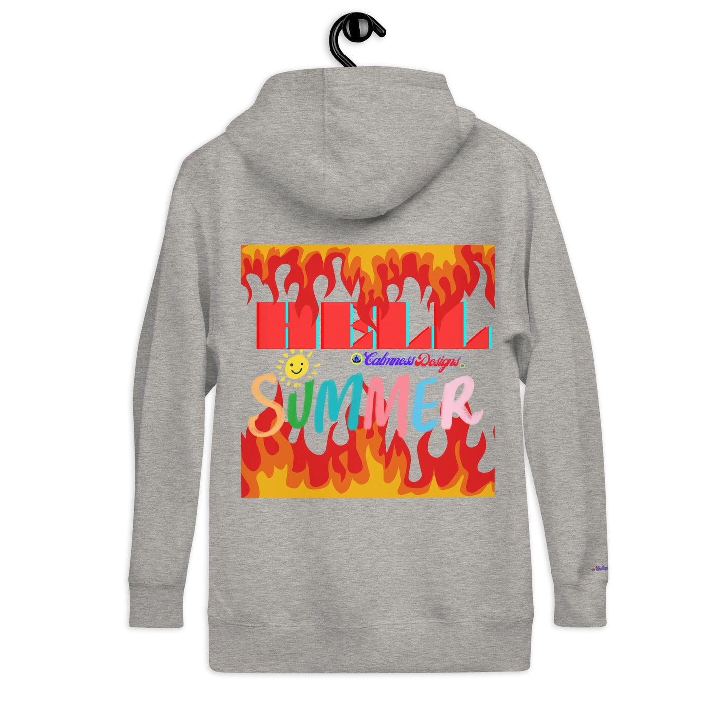 Fire Flame, Summer-Sunshine Face, HELL SUMMER, CALMNESS DESIGNS,  Creative Designer's,  Unisex Hoodie