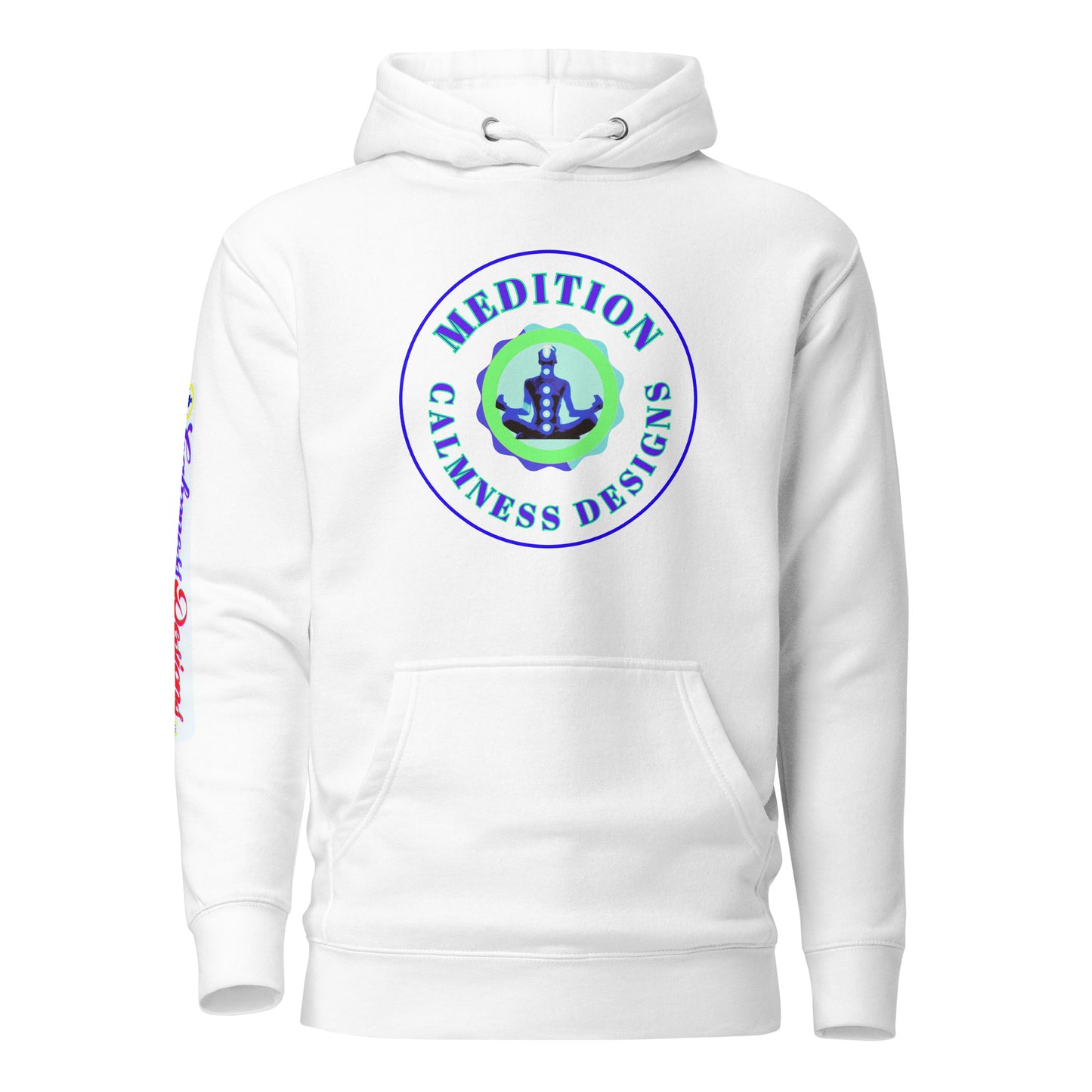 Retro Circle, MEDITION, CALMNESS DESIGNS LOGO,  Creative Designer's,  Unisex Hoodie