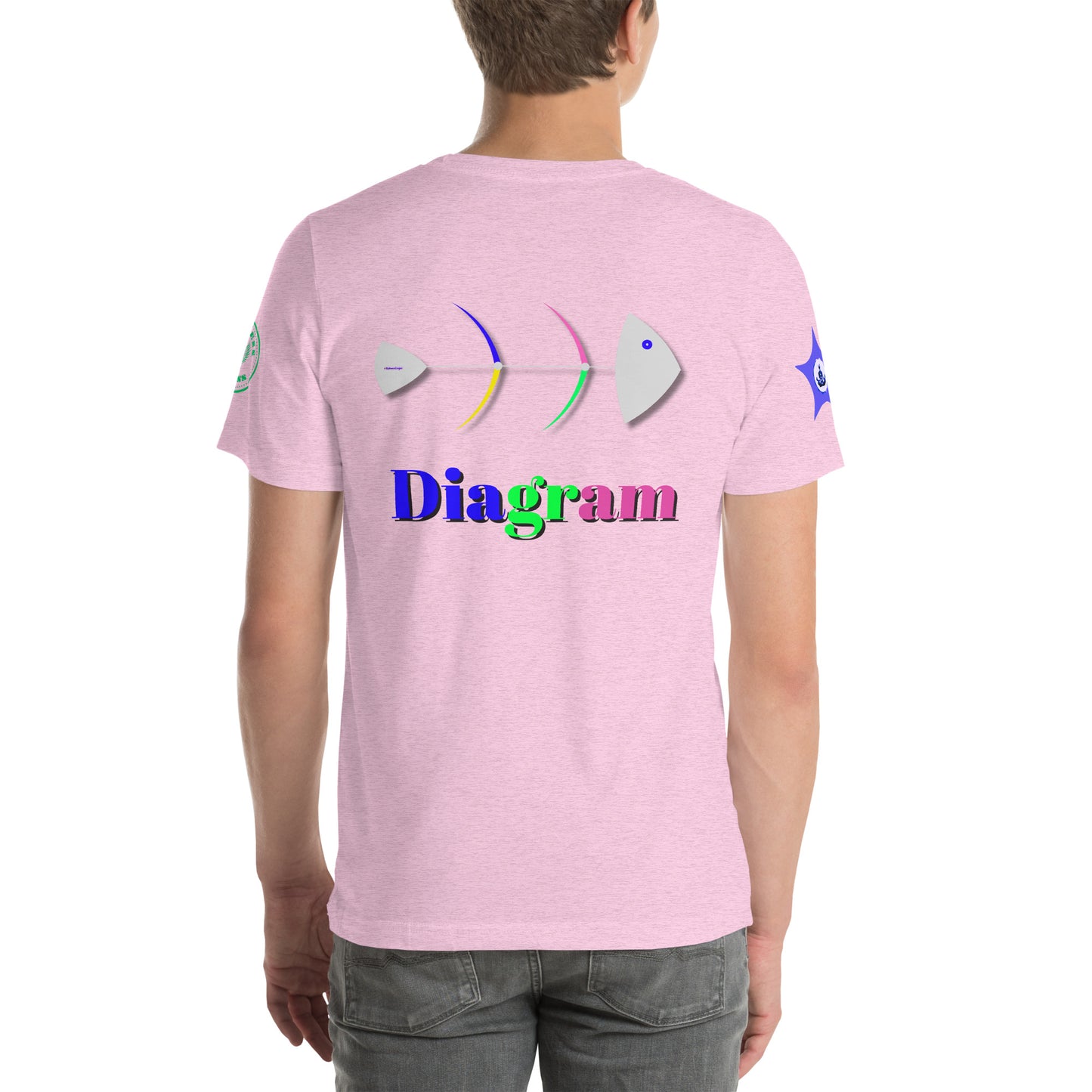 Fish Bone Diagram, CALMNESS DESIGNS,  Creative Designer's,  Unisex t-shirt