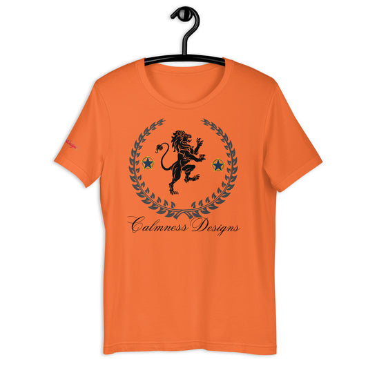 Coats of Arms, (C  D), Lions Crest Shield, Stars,  Calmness Designs,  Unisex t-shirt