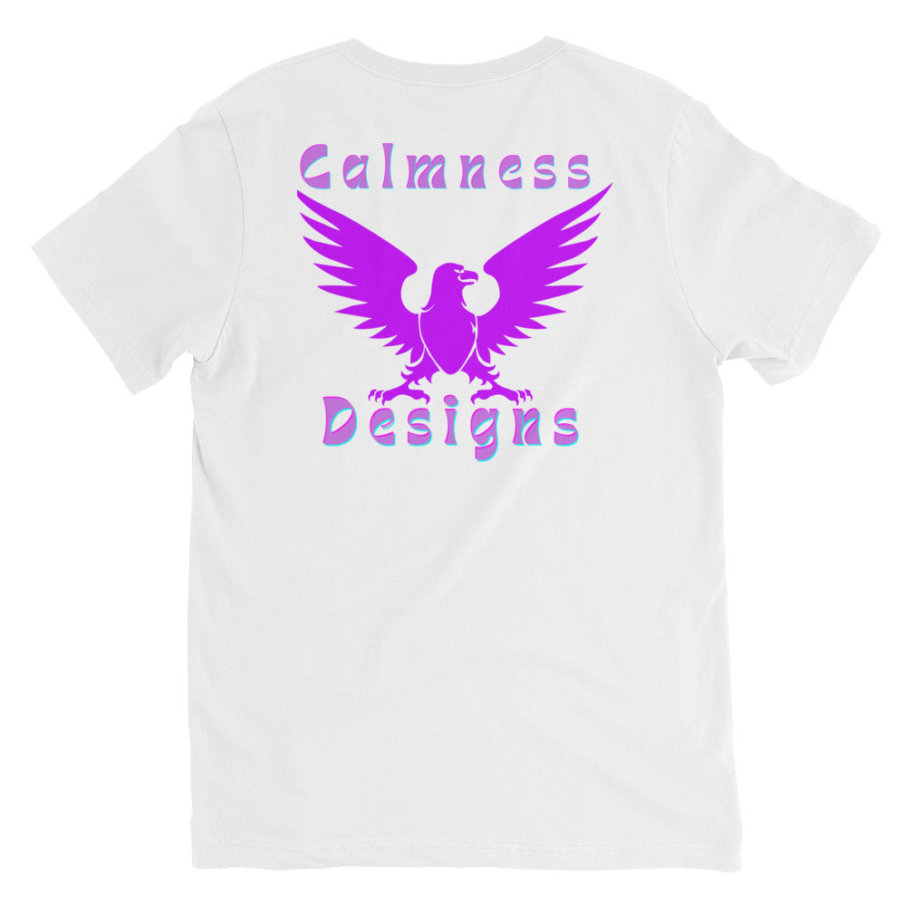 Eagle HERALDIC Symbol,  CALMNESS DESIGNS,  Creative Designer's, Unisex Short Sleeve V-Neck T-Shirt