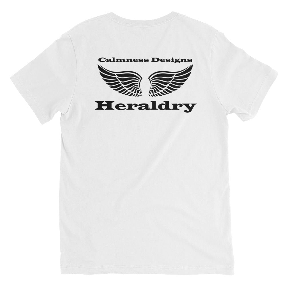 Wings for Heraldry,  CALMNESS DESIGNS,  Creative Designer's, Unisex Short Sleeve V-Neck T-Shirt