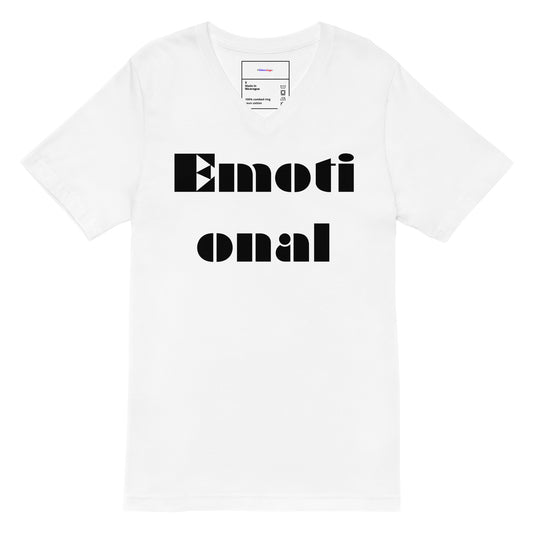 Emotional, Calmness Designs, Creative Designs,    Unisex Short Sleeve V-Neck T-Shirt