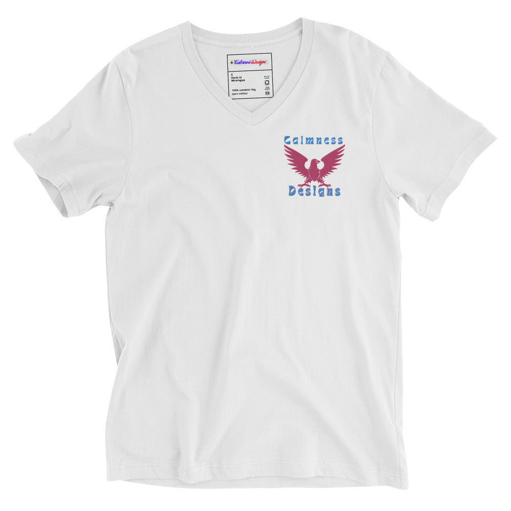 Eagle HERALDIC Symbol,  CALMNESS DESIGNS,  Creative Designer's, Unisex Short Sleeve V-Neck T-Shirt