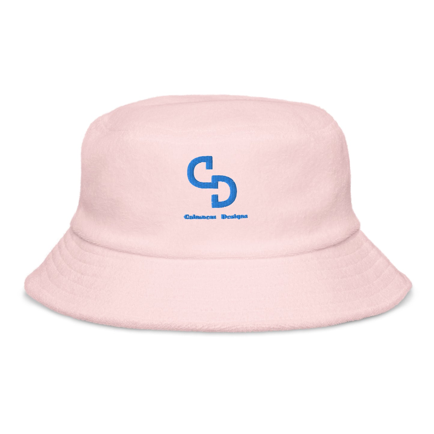 Calmness Designs, (C D) Logo, Creative Designs,  Unstructured terry cloth bucket hat