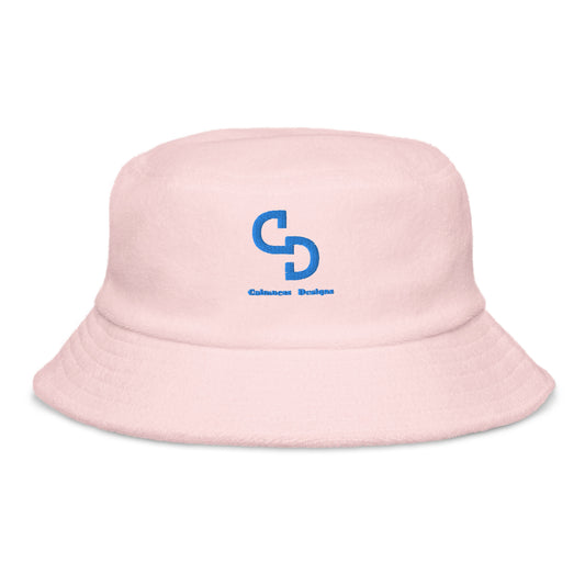 Calmness Designs, (C D) Logo, Creative Designs,  Unstructured terry cloth bucket hat