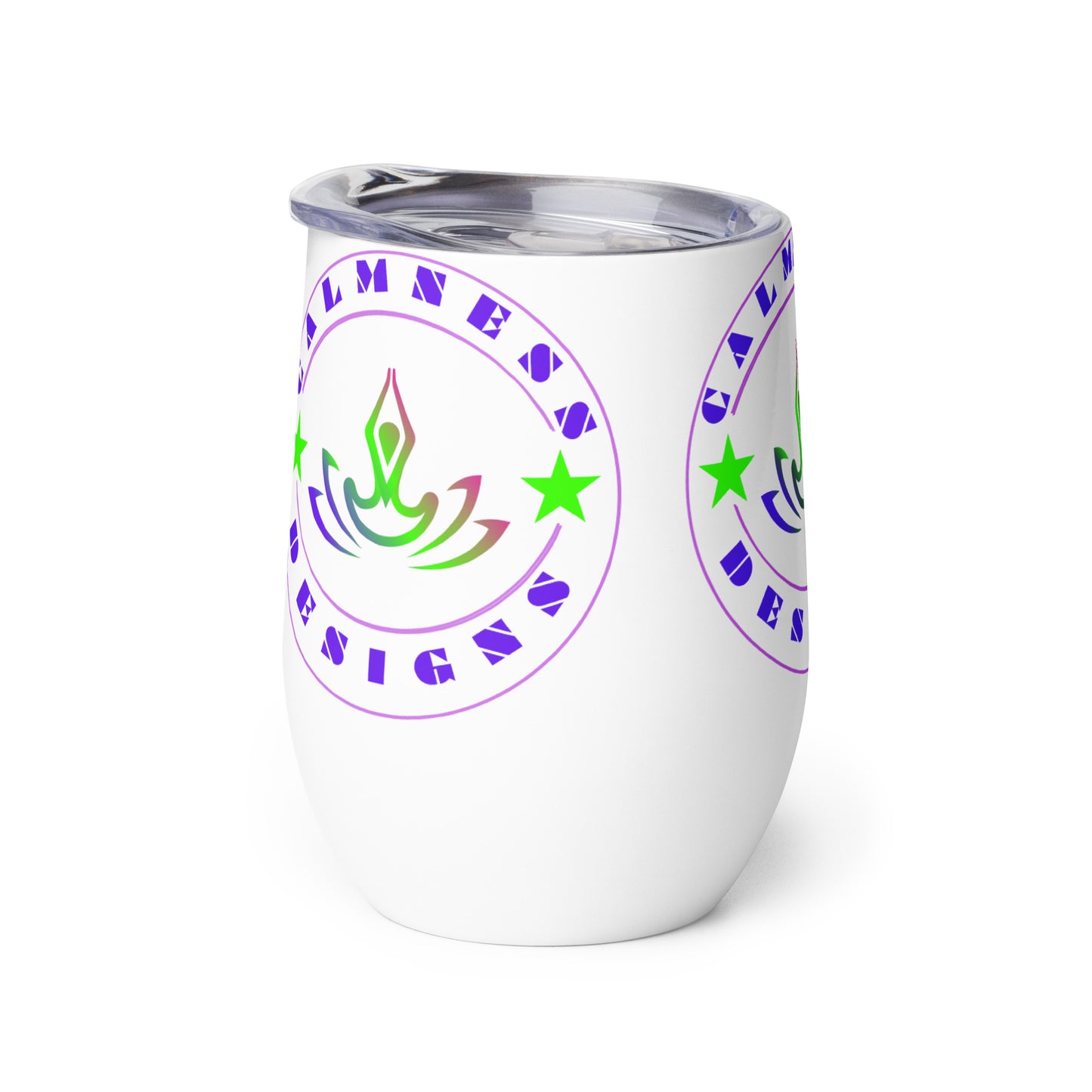 Yoga Meditation, Lotus Pose, Stars,  CALMNESS DESIGNS,  Creative Designer's,  Wine tumbler