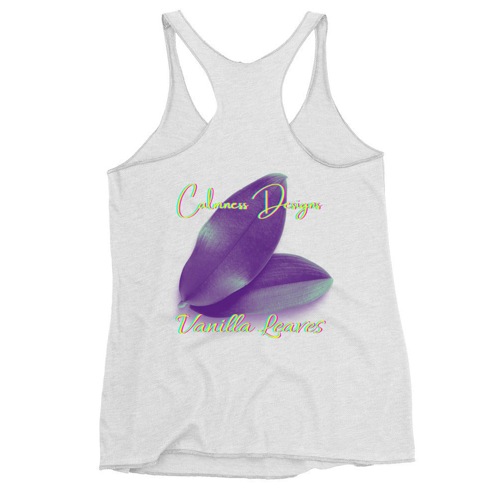 Vanilla Leaves, Calmness Designs,   Women's Racerback Tank