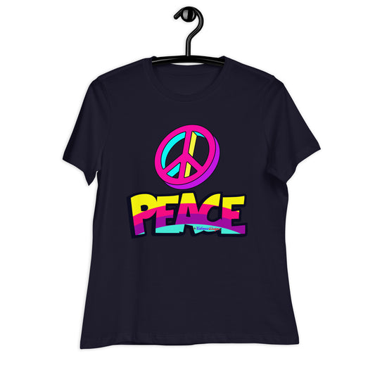 PEACE, PEACE-SIGN, Calmness Designs,  Women's Relaxed T-Shirt