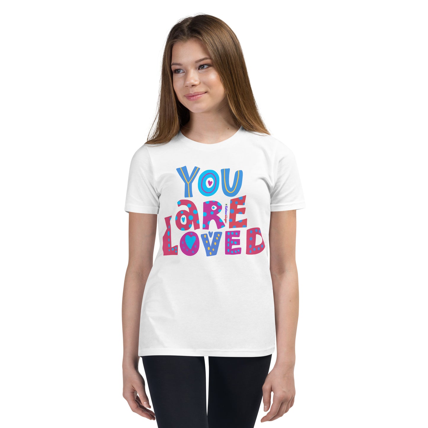 YOU ARE LOVED, Calmness Designs,  Youth Short Sleeve T-Shirt