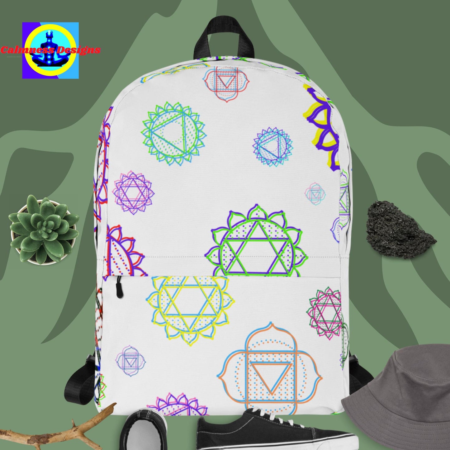 Dotted  Muladhara Line Chakra Symbol,   Backpack