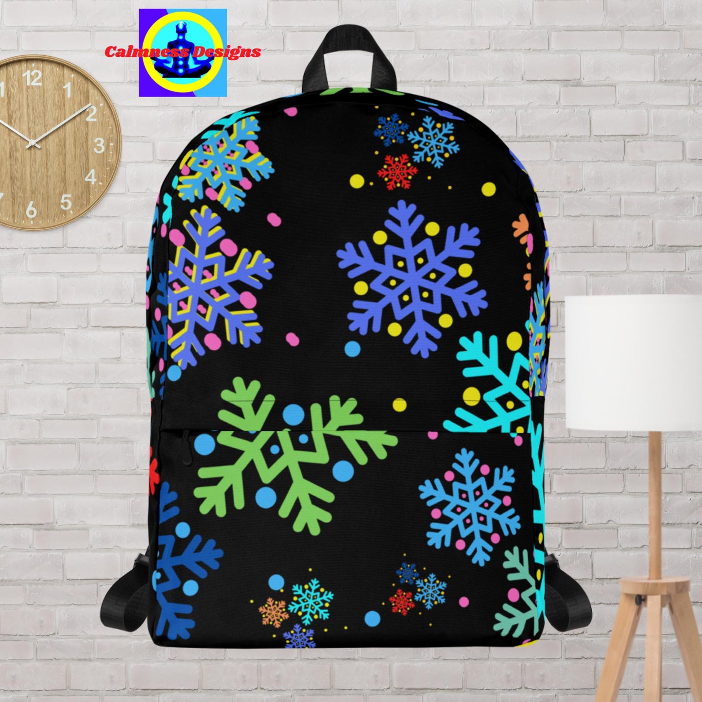 Christmas Elements Snow Flakes,  Backpack