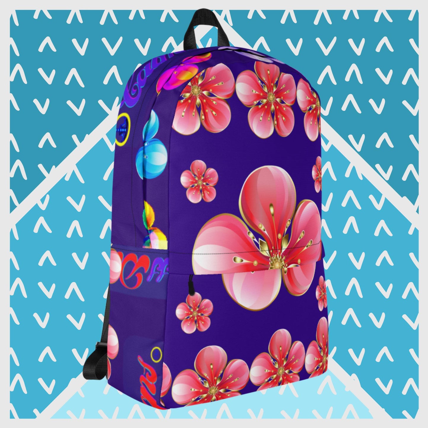 Red Skura Flowers,  Backpack