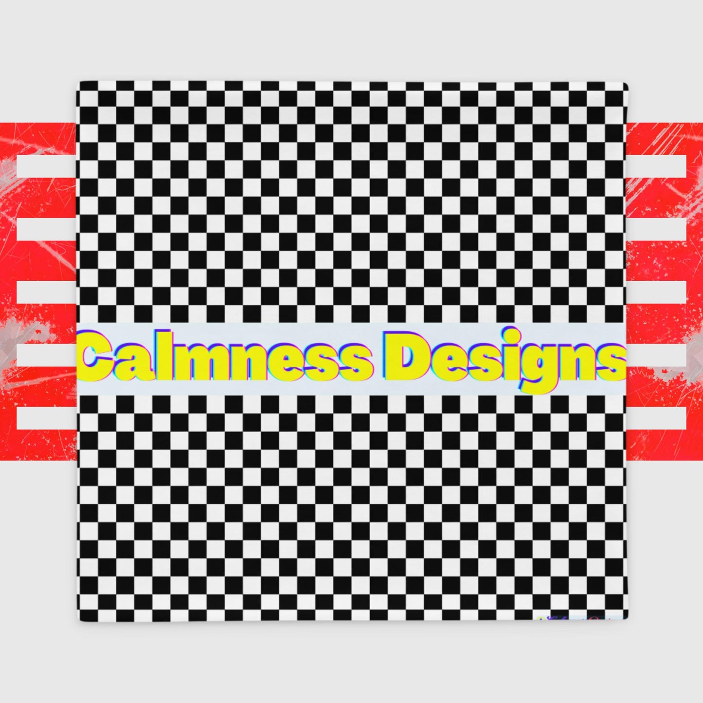 Checkered Calmness Designs, Pillow Case