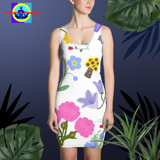 Bunch of Flowers & Roses,  Sublimation Cut & Sew Dress