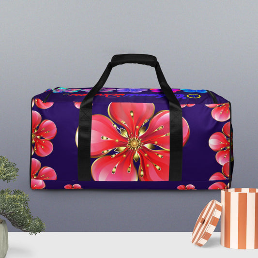 Red Skura Flowers,  Duffle bag