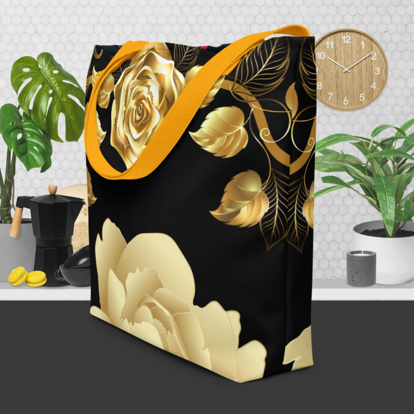 Rose Gold Designs, All-Over Print Large Tote Bag