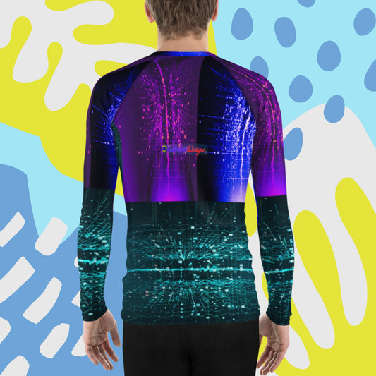 crypto-currency network security system  concept,  Men's Rash Guard