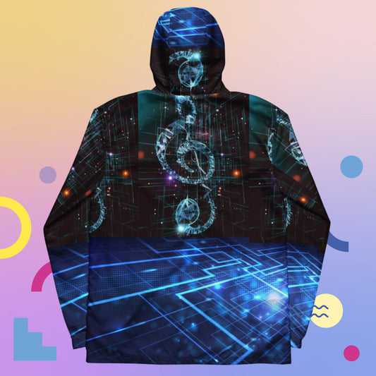 3D Digital Cloud Music Technology,  Men’s windbreaker