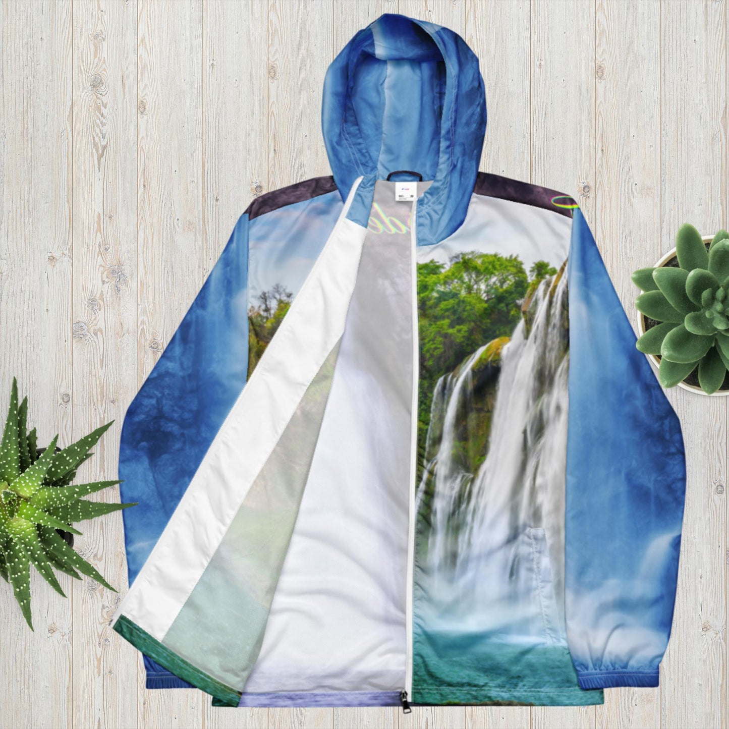 Water-fall in Iceland,   Men’s windbreaker