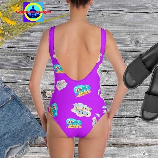 Pool Party,  One-Piece Swimsuit