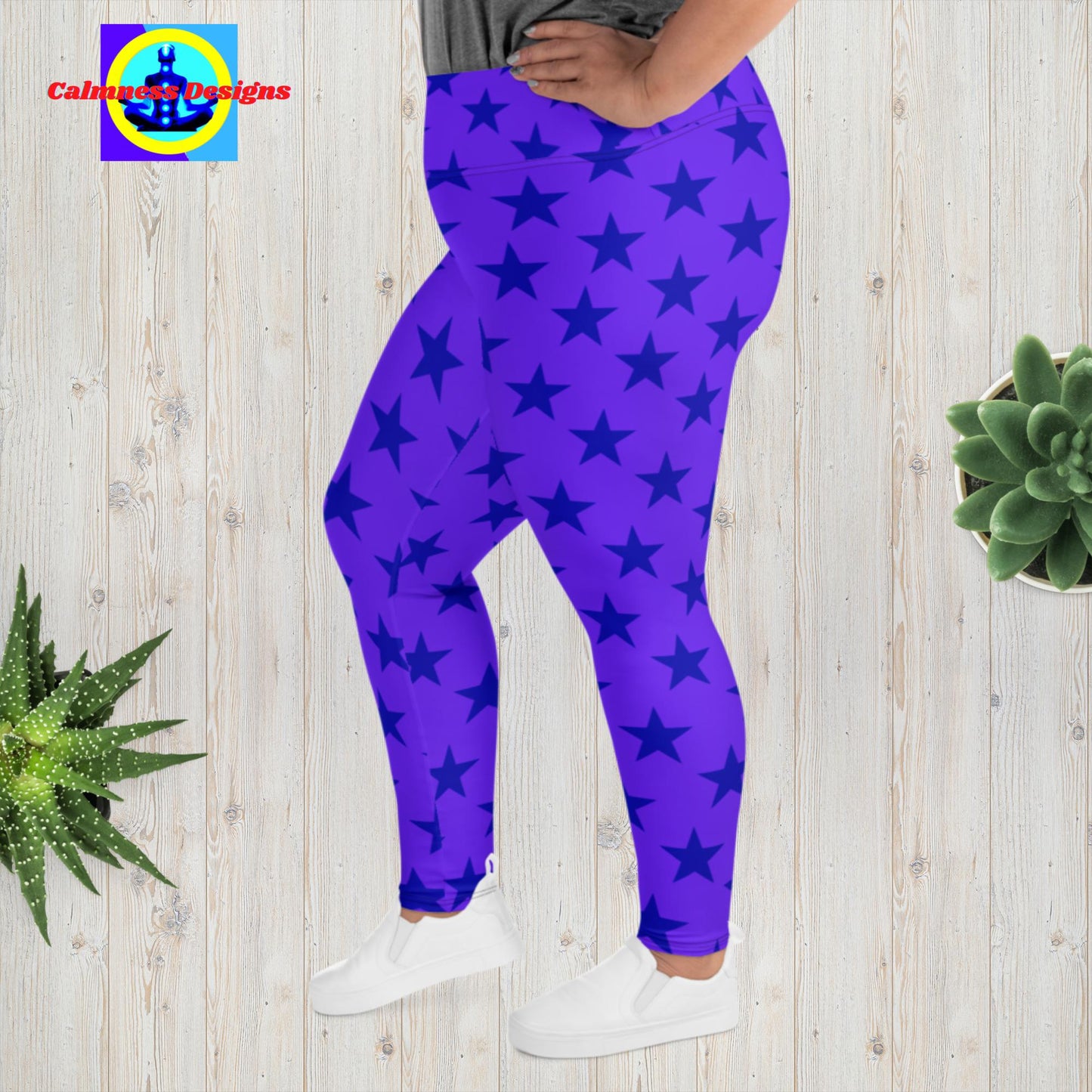 Calmness Designs, Creative  Designs With Stars,   All-Over Print Plus Size Leggings