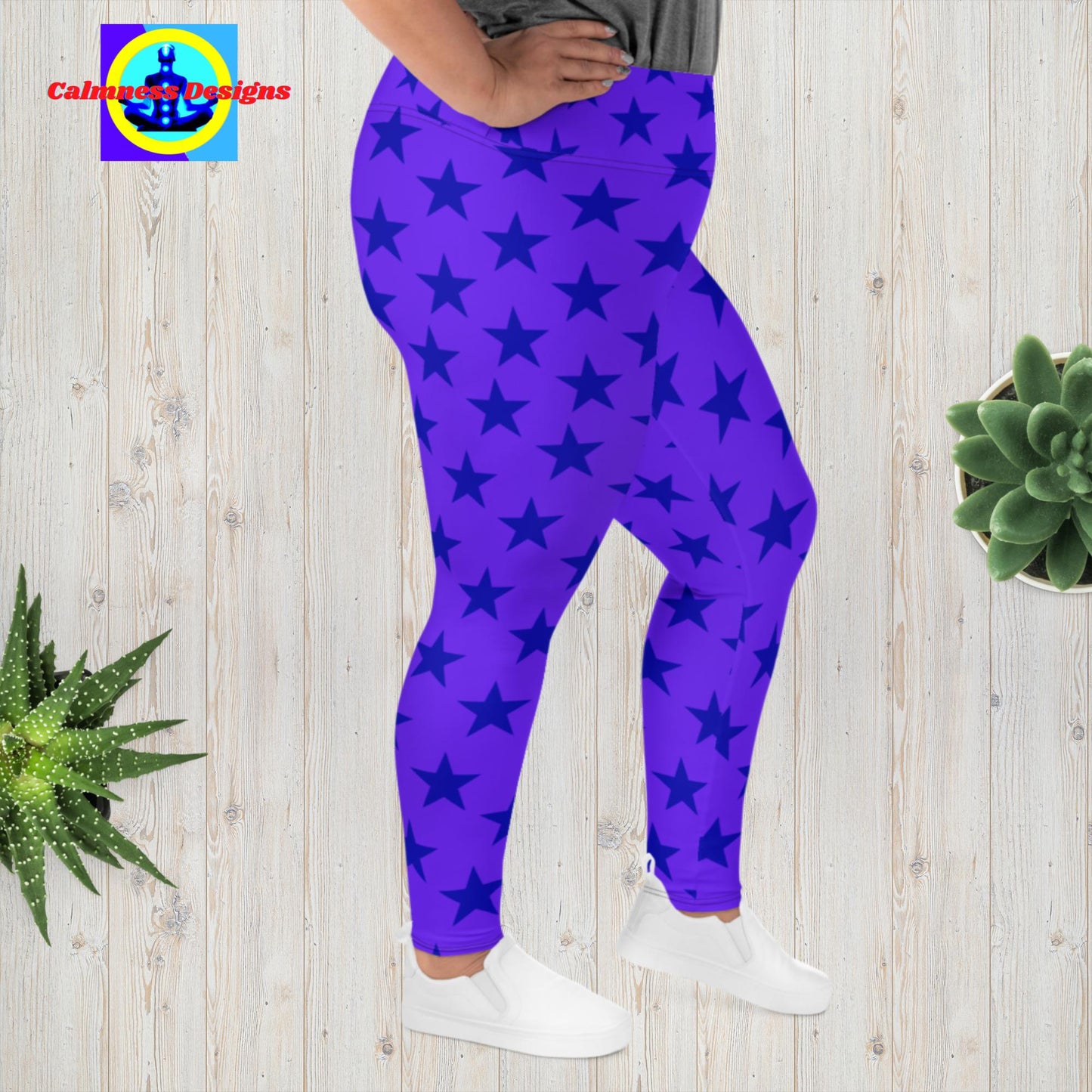 Calmness Designs, Creative  Designs With Stars,   All-Over Print Plus Size Leggings