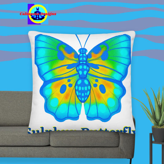 Sulphur Butterfly Premium Pillow