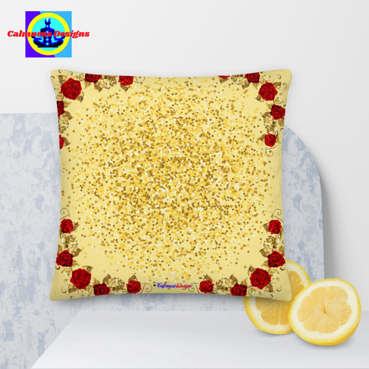 Gold-Dust, Red-Rose Gold,  Premium Pillow