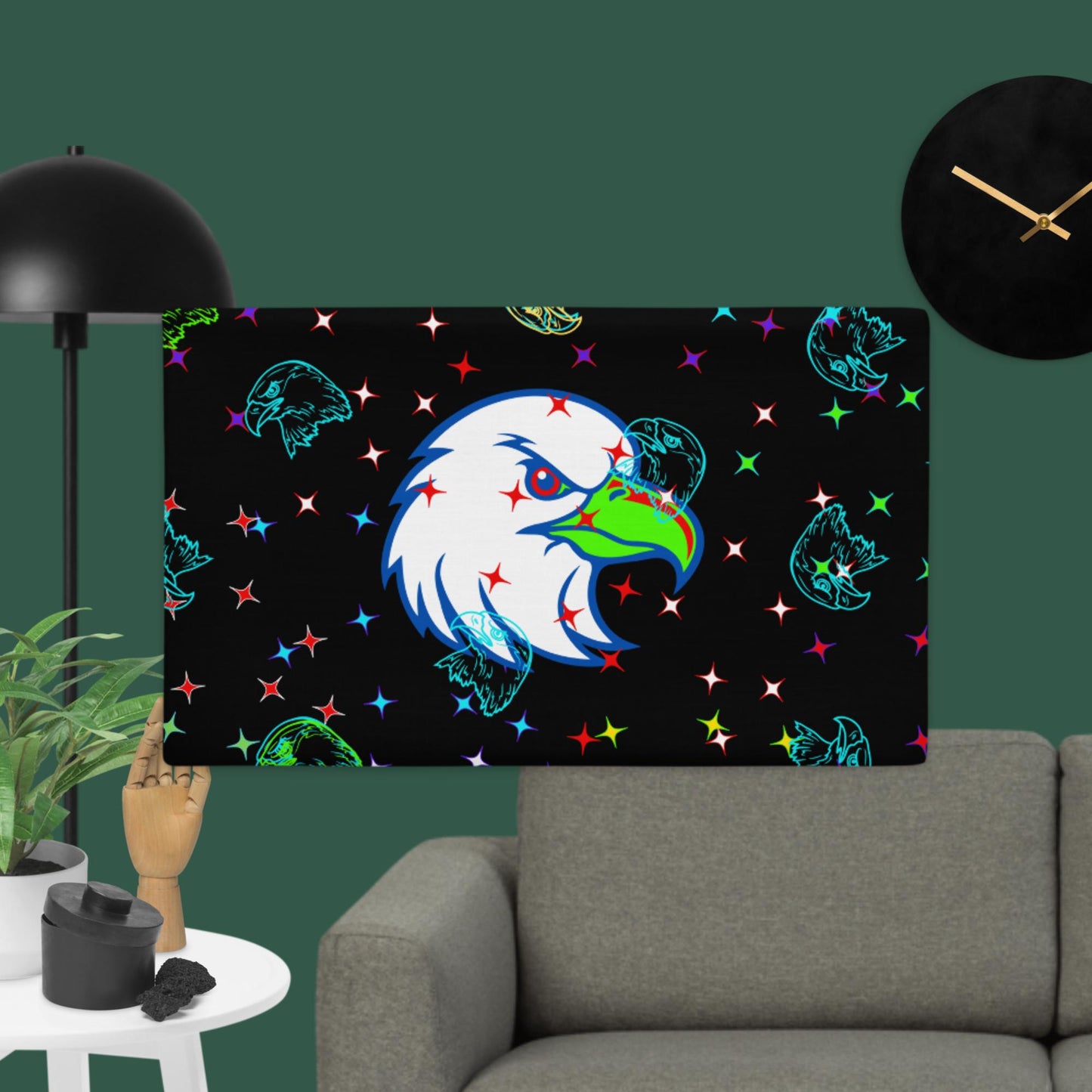 Bald-Head Eagle's, Star's Eagle's, USA, Premium Pillow Case