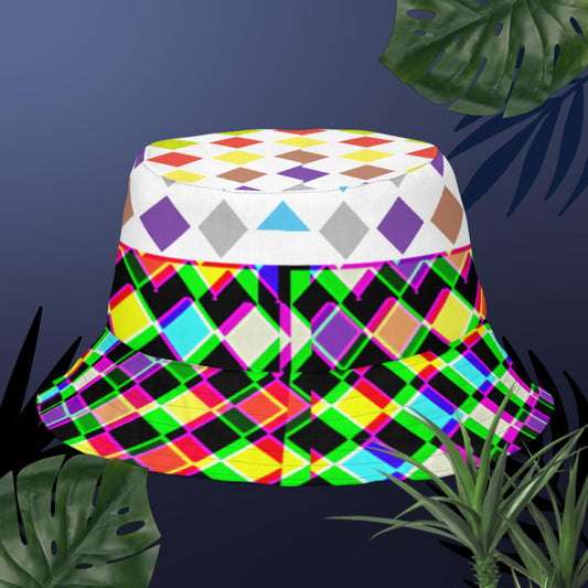 Rhombus Seamless Background, Reversible bucket hat