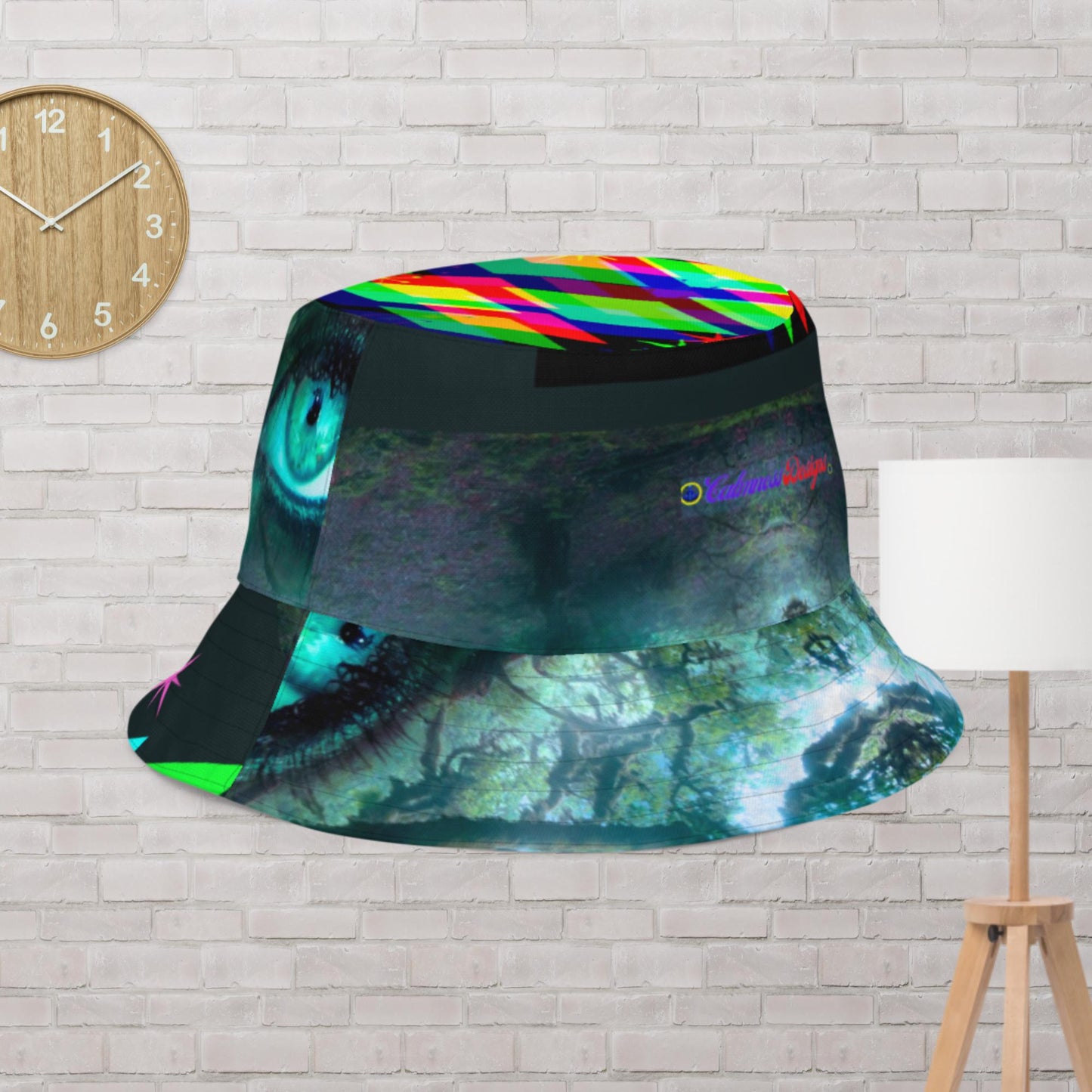 Vintage Retro Mid-Century, EYES, Diamonds,   Reversible bucket hat