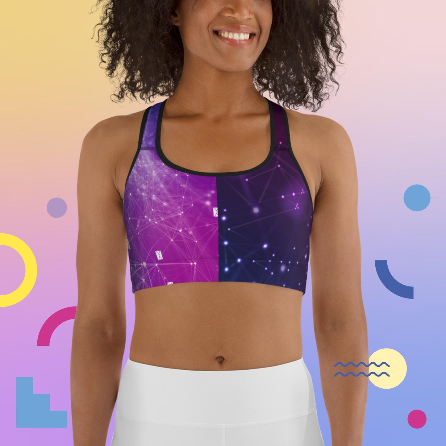 E-mail connection background, Interconnected Network Background,  Sports bra