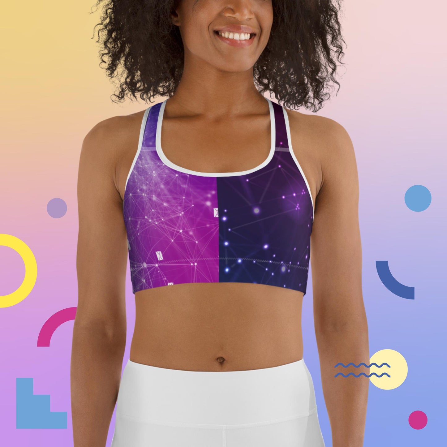 E-mail connection background, Interconnected Network Background,  Sports bra