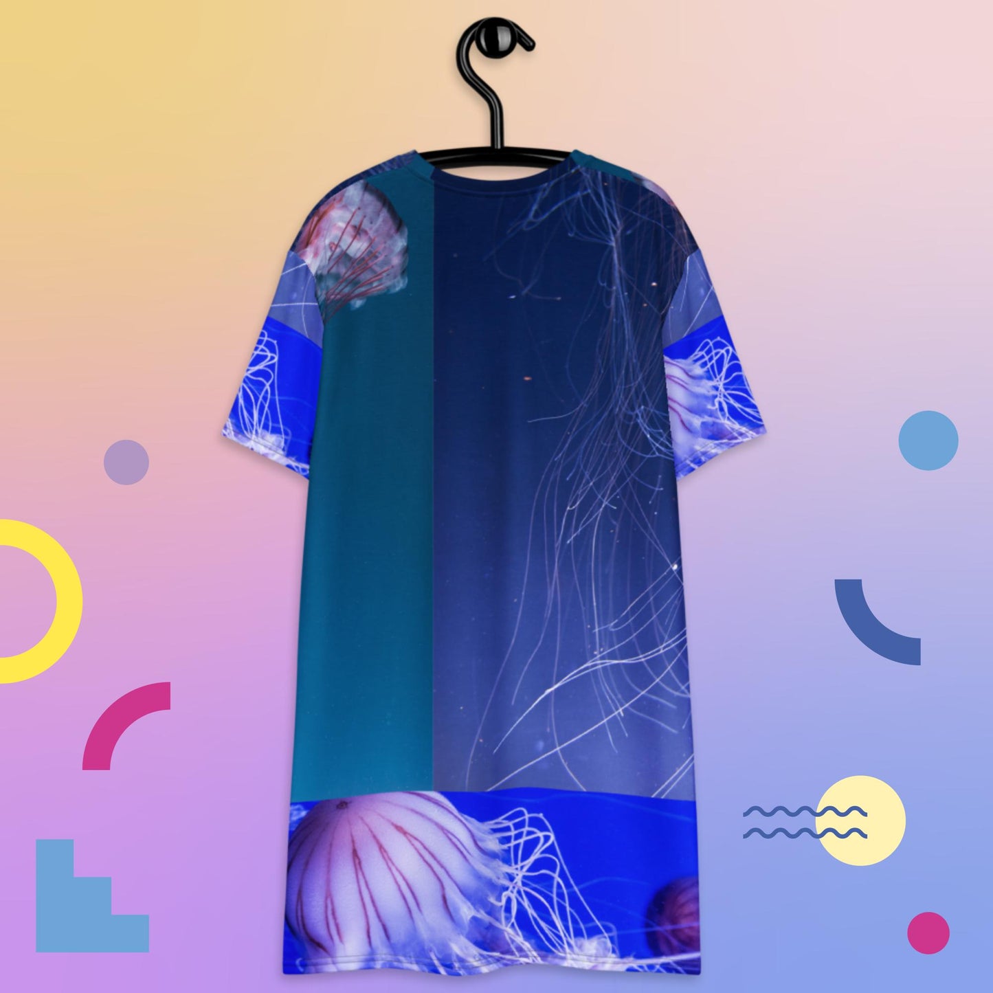 Two jelly-fishes under-water,  T-shirt dress