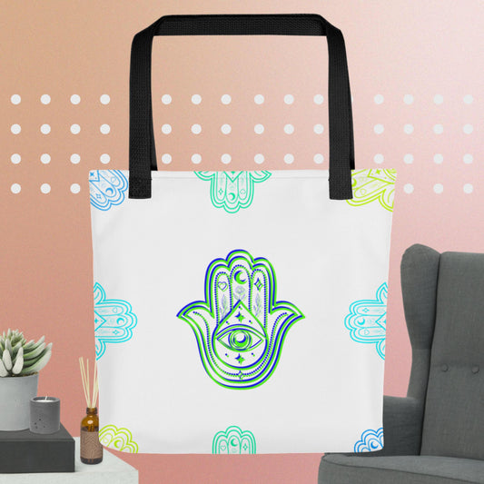 Desiign Hamsa Icon, for Protection,, Tote bag