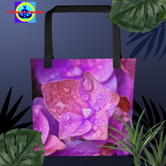 Wet Hydrangea Flowers, Tote bag