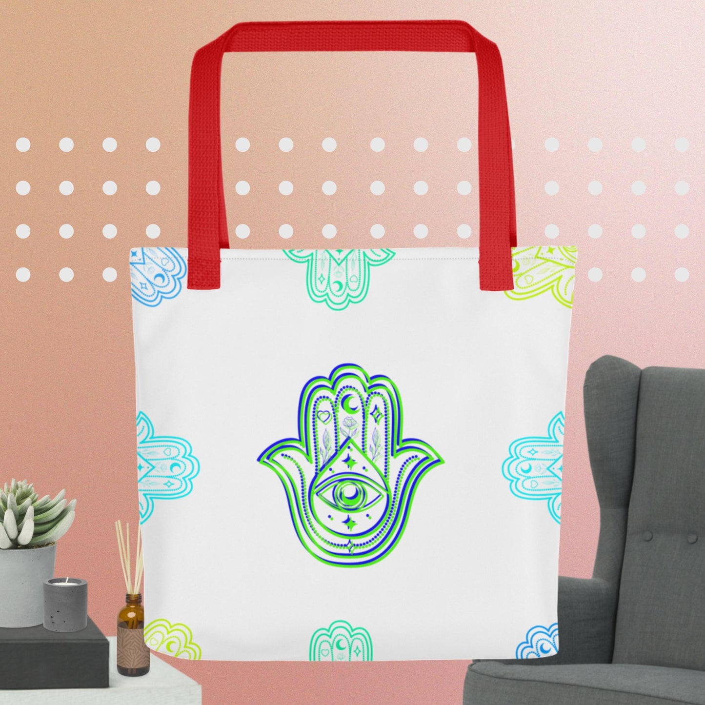 Desiign Hamsa Icon, for Protection,, Tote bag