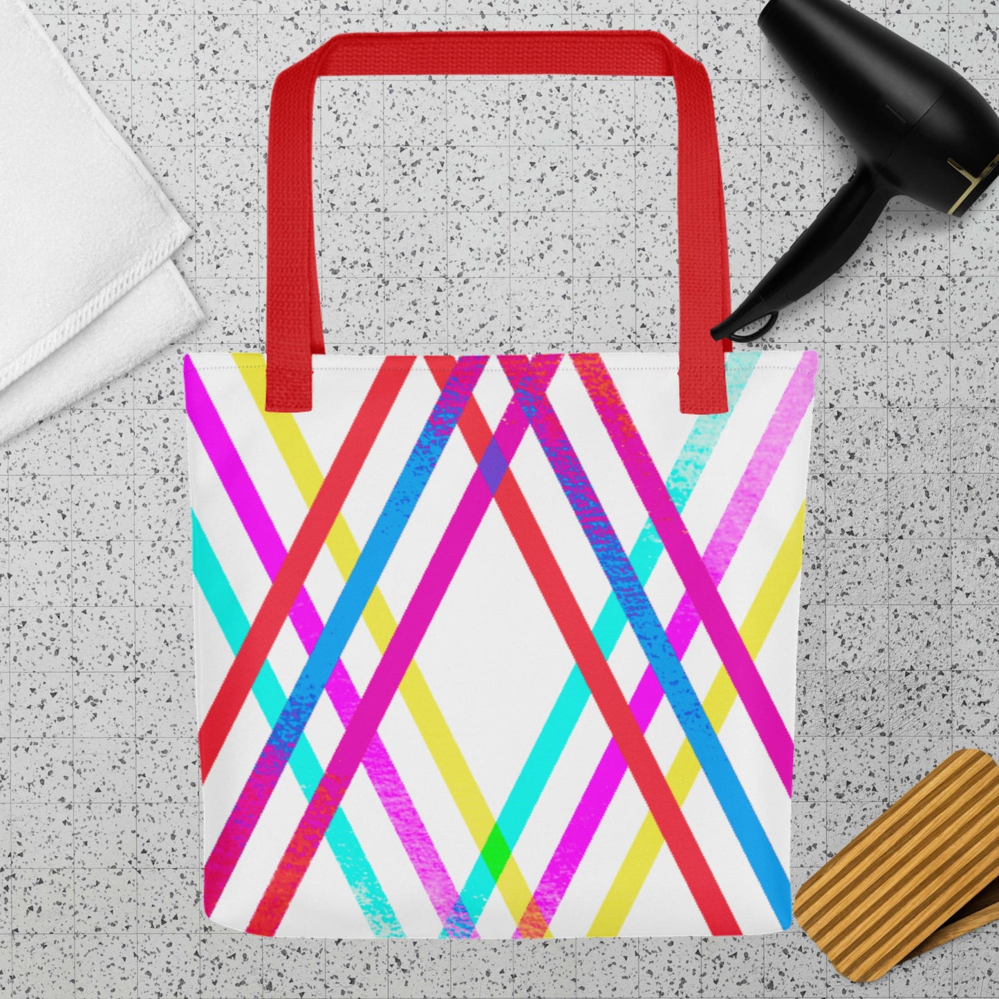 Designs Colorful, Parallels Lines, , Tote bag