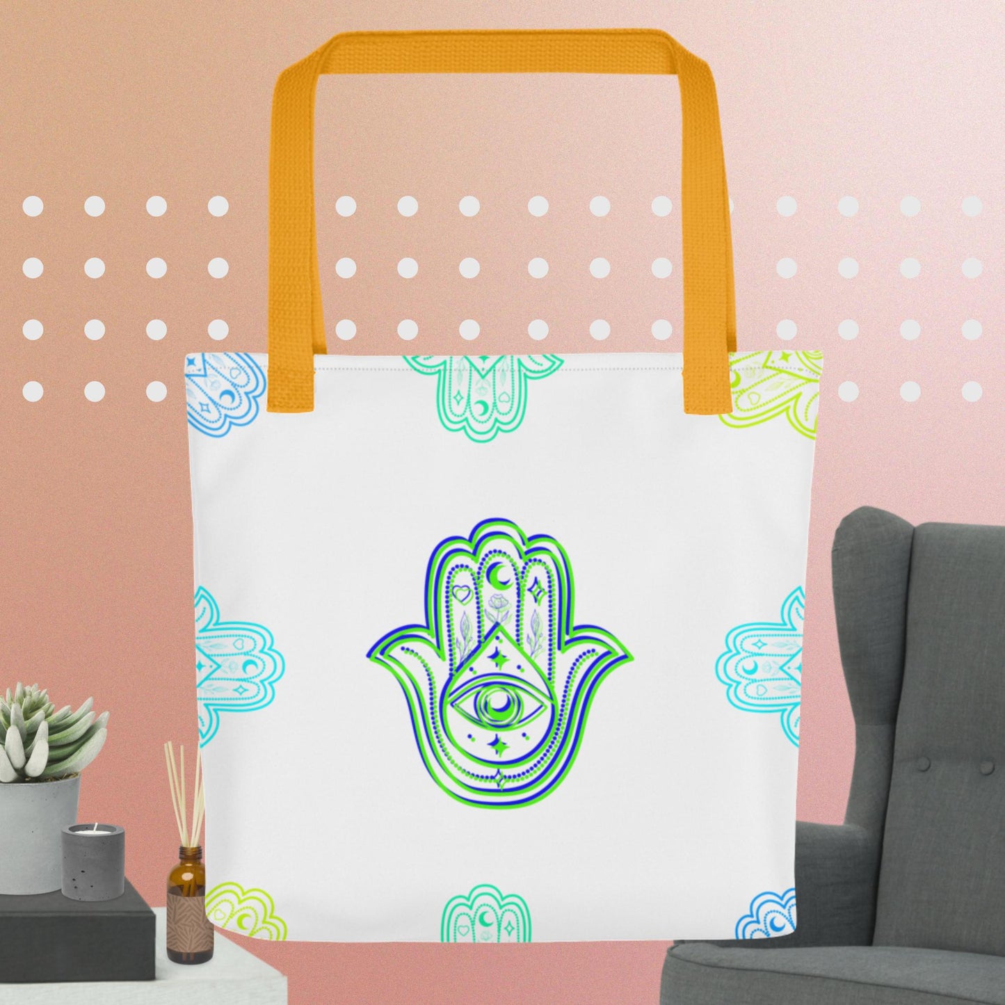 Desiign Hamsa Icon, for Protection,, Tote bag